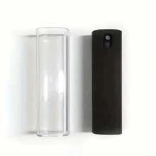 Frasco spray de fibra ultrafina 2 em 1 com bico de spray e pano de limpeza - Design cinza durável para telefone, computador, óculos e muito mais - Perfeito para uso doméstico, dormitório ou escolar (somente frasco vazio)