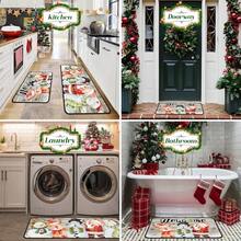 Pzw Juego De 2 Tapetes De Cocina De Navidad Decoraciones Navideñas Para El Hogar Ciervos Muñeco De Nieve Tapete De Bienvenida Tapete De Invierno Para El Hogar Decoración De Navidad8109 - 穆埃科德涅夫 - 查看 6