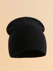 1pc Women's Fashion Simple Jacquard Beanie Hat, Warm Casual Hat Suitable For Autumn/Winter, Halloween Winter Clothing - Multicolor - View 2