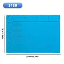 1pc Anti-Slip Heat Resistant Soldering Mat, Silicone Soldering Pad For Laptop, Tablet, Electronics Repair Workstation With Magnetic Area