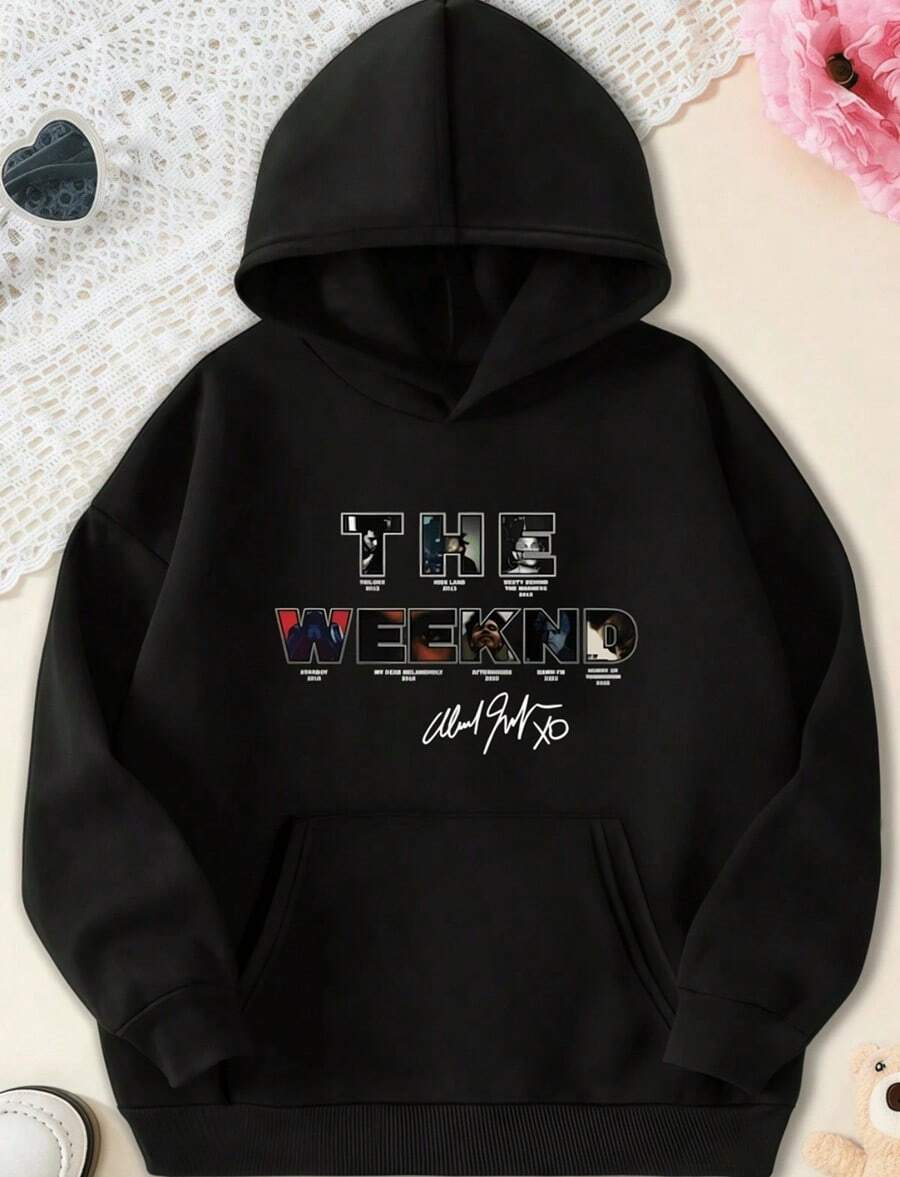 Hurry Up Tomorrow Hoodie XO Hoodie Cotton Hoodie For Men,Fall Hoodies,Men's Fall Clothes,Street Wear,Halloween,Mens Hoodies,Y2k Clothes,Jesus Hoodie,Thanksgiving Day,Nightmare Before Christmas,Christmas - Black - View 1