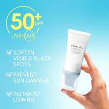 Centella Sunscreen SPF 50, 50ML Sunscreen Face Serum, Daily UV Defense Sunblock Summer For Face, Travel Essentials For - Màu xanh nhạt - Xem 3