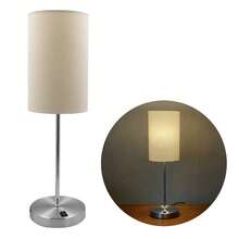 Classic Round Aluminum Table Lamp Bivolt With Switch With Dome Ref 82 For Home, Living Room, Bedroom, Headboard, Office - 拉絲杯米色 - 查看 2
