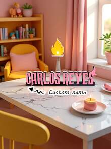 1PC Custom 3D Printed Wicked Style Nameplate, Personalized Nameplate, Perfect For The Avid Fan In Your Life, The Size Of The Nameplate Varies Depending On The Number Of Letters, Personalized Gift, Gift For Family And Friends, Christmas Gift.