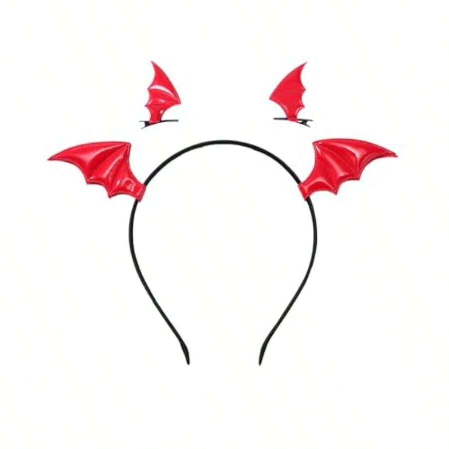 Bat Wings Headband And Hair Clip Set Dragon Wings For Halloween Headband Dragon Headbands Halloween Hair Accessories For Women#SSDD B BJNHMJ