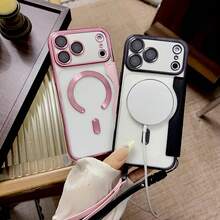 1 件装奢华钻石皮革翻盖手机壳，带挂绳、卡槽和磁扣 - 全方位防震保护套，带镜头保护膜，兼容 17 Pro Max/17 Pro/17 Air/17/12 Pro Max/12 Pro/12/13 Pro Max/13 Pro/13/14 Pro Max/14 Pro/14/15 Pro Max/15 Pro/15/16 Pro Max/16 Pro/16/16 E，Galaxy S25 Ultra/S25+/S25/S25 Edge/S22 Ultra/S23 Ultra/S23+/S23/S24 Ultra/S24 Plus/S24/A07/A16/A17/S23 FE/A55/A56