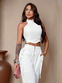 Women Two-Piece Outfits - 白色 - 查看 4