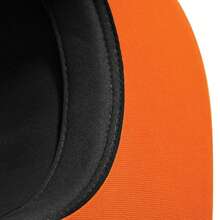 Beechfield Unisex 5 Panel Contrast Snapback Cap (Black/ Orange) - 100% Cotton - (RW4072) - Black - View 6