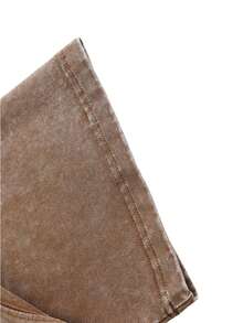 The Very Hungry Caterpillar Flower Graphic Washed T-Shirt Crew Neck Short Sleeve, Summer Graphic Tees, 230 Grams Heavyweight Casual - 棕色 - 查看 5