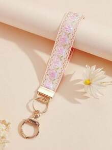 1 Piece Of Zinc Alloy Key Chain, Key Chain, Bag Charms, Keychain Accessories,Wrist Key Chain, Printed Webtape Key Chain, Women's Car Key Chain, Women's Bag And Pendant Key Chain, Universal Key Chain, Women's Fashion Key Chain (Due To Different Shooting Light Angles, There May Be A Slight Color Difference. The Actual Product Shall Prevail.) - 紅色 - 查看 4