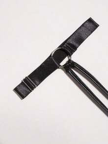 2pcs Punk Ring Decor Garter Belt Harness Halloween - Black - View 6