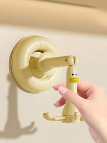 1 قطعة خطاف دوار بكوب شفط للمطبخ - رف تعليق أدوات الطبخ والمقالي والملاعق