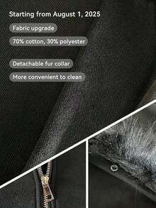 Fur Hood Jacket Men Hoodie Zip Up Y2k Zip Up Hoodie Y2k Hooded Jacket Warm Winter Coat For Men With Hood Fur Collarhalloween - 黑色 - 查看 8