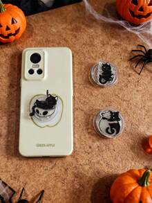 Phone Holder Compatible With IPhone, Android Phone, Gift For Birthday, Family, Friends - Black and White - View 2