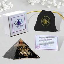 Large Orgone Pyramid Of Shungite Stones Shungite Pyramid Crystal Metatron Cube Orgonite Pyramid Organ Pyramids Positive Energy Healing - As Pic - View 3
