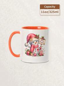 1 pieza Taza de cerámica de 11 onzas con diseño de Papá Noel, taza linda con muñeco de nieve, opción perfecta para regalos de Navidad, taza de té para amantes del café, regalos de Acción de Gracias y cumpleaños, regalos para fiestas navideñas, decoraciones de otoño, recipientes para bebidas calientes y frías en invierno, reutilizable, suministros de cocina ideales, ¡regalos multifuncionales para el Día de San Valentín y bodas! - Multicolor - Ver 21