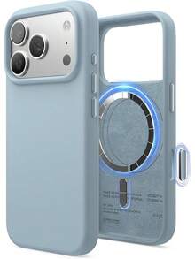 elago Funda Magnética de Silicona para iPhone 17 Pro MAX 6,9'' - Compatible con MagSafe, Silicona Líquida Premium, Funda Protectora, Antigolpes, Perfil Delgado (Azul Cielo) - Azul Cielo - Ver 12