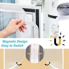 Mosquitera para Ventanas, Mosquitero para Ventana de 100x120cm con Iman Cinta Adhesiva, Mosquiteras de Ventana Magnetico Automtico, Instalar sin Taladrar para, Saln, Dormitorios Blanco - Blanco - Ver 3