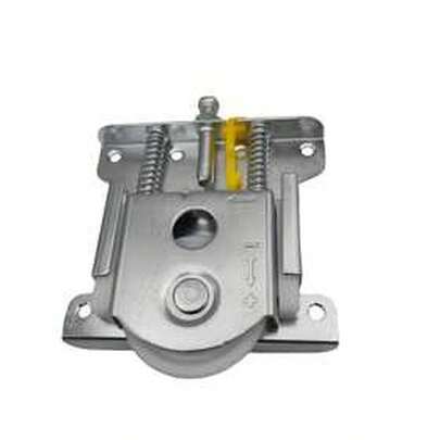 1 pieza Rodillo suave para puerta corredera con carcasa de acero ajustable - Rueda de cojinete de bolas silenciosa, apta para rieles de armarios y gabinetes, estructura de plástico/metal duradera, fácil instalación, soporte de instalación de de mantenimiento de armario