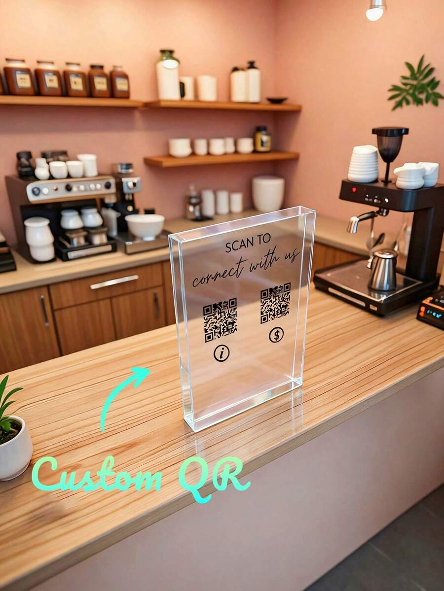 Custom QR Code Sign, Personalized Small Business Social Media QR Sign, Customize QR Codes To Directly Link To The Merchant's Official Website, Menu, Reservation Page, Or Online Store. Very Suitable For Small Business Decor, Beauty, Spa, Nail Salon, Eyelash Salon, Salon, Restaurant, Office, Cafe Online Feedback Reviews