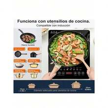 Portable Induction Cooktop, 2200 Watt On/Off Induction Hot Plate With LCD Sensor Touch Cooking Program Presets Pot Detection And Automatic - Black - View 5