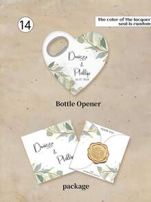 1PCCustomized Heart-Shaped Bottle Opener With Packaging. Personalized Wedding Return Gift Magnetic Bottle Opener, An Excellent Gift For Brides, Heart-Shaped Wedding Souvenirs And Thank-You Card Magnetic Bottle Opener, Customized Return Gifts, Father Gifts.