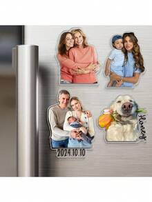 1/3/5 piezas Imanes personalizados de acrílico para nevera con foto, imanes de acrílico con apariencia 2D con imagen/foto de mascota personalizada, regalos de Navidad perfectos para abuela/mamá/papá/abuelo, imanes de acrílico con foto de bebé personalizada para nuevos padres, imanes divertidos con foto de perro/gato para dueños de mascotas, imanes de acrílico con recuerdos familiares para decoración de nevera, imanes para decoración de cocina y uso diario