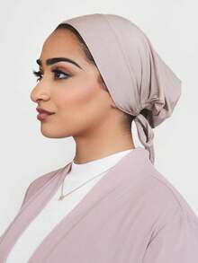 1pc Women's Multicolor Solid Color Elastic Drawstring Adjustable Base Hat Headscarf, Suitable For Daily Life, Gift For Mother, Lover, Friend