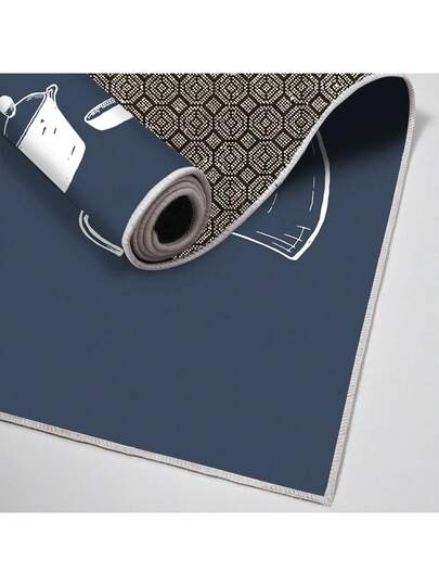 Pearl Digital Non Slip Printed Turkish Vloerkleed AL4032 Zachte Touch, Washable Tapijt Felt Backing PC's Moderne ative Vloer Mat, Living Room, Bedroom, Kitchen, Hallway Or Entryway Available In Many Sizes. Quick Drying, Highly Absorbent, Soft, Com Tafel Both Indoor Outdoor view 6