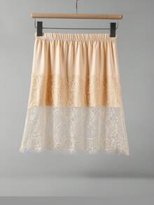 女式韩式分层蕾丝裙，包臀迷你裙高腰裙 - 可调节包臀下摆，可拉伸衬裙，适合日常穿着和百搭服装