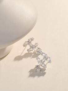 925 Silver Heart & Star Earrings, Elegant & Cute, Suitable For Daily Wear And Gatherings