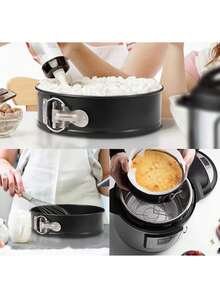 Moldes Pasteles Repostería Desmontables Para Tartas 3 Piezas - Negro - Ver 7