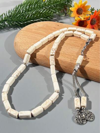 Neue elegante türkisfarbene muslimische Gebetsperlen mit Quasten, für tägliches Gebet und Tragen im islamischen Nahen Osten