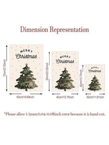 1 Piece Christmas Tree Wall Art Posters Merry Christmas Canvas Wall Arts Vintage Wall Artwork Winter Wall Prints Christmas Room Decoration Living Room Wall Decor Christmas Gift No Frame