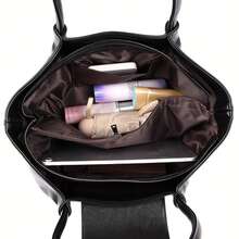 Piccola Borsa a Mano da Donna di Alta Gamma Elegante Borsa Tote in PU per Serate Fuori Shopping Casual Borsa a Mano di Grande Capacità Borsa a Spalla