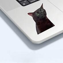 1pc/3pcs Adorable Little Black Cat Sticker Creative Scratch Cover Vinyl Car Decoration Sticker Waterproof School Supplies - Multicolor - View 7