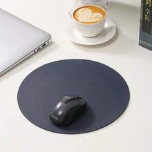 1pc Small Round Single/Double-Sided Solid Color Mouse Pad, Non-Slip Computer Office Gaming Desk Mat For Women