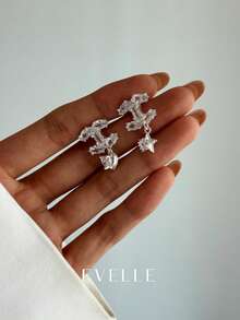 925 Silver Heart & Star Earrings, Elegant & Cute, Suitable For Daily Wear And Gatherings