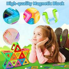 Đồ chơi từ tính, Khối xây dựng từ tính cho trẻ em, Đồ chơi giải đố học tập, Quà tặng sinh nhật năm mới cho mùa tựu trường, Quà tặng Halloween Giáng sinh, Chất liệu ABS - Nhiều màu - Xem 4