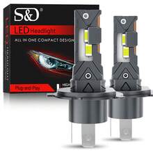 S&D H7 LED Headlight 25000LM 70W H4 H11 LED Light Bulbs Canbus NO Error Mini Turbo Auto Diode Plug & Play Lamp 6500K - White - View 11