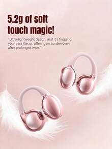 Kinglucky Clip-On Earbuds, Open-Fit Wireless Bluetooth 5.4 Headphones With Microphone, 50-Hour Battery Life, Noise Cancelling, Waterproof, Sports Earbuds, Comfortable For Workout, Compatible With IOS And Android Phones, Gaming Headset With Speaker And Microphone, Holiday Gift, Valentine's Day Gift, Christmas Gift, Essential For Autumn/Winter Vacation, Must-Have For Camping And Travel, Travel Accessories, Camping Supplies - Gold - View 6