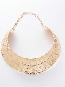 New Collar Necklace, Metallic Leaf Design, Versatile For Evening Gowns And Performances