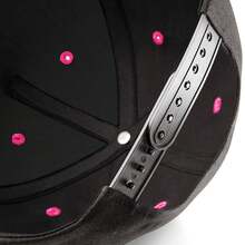 Beechfield Unisex 5 Panel Contrast Snapback Cap (Black/ Fuchsia) - 100% Cotton - (RW4072) - Shadow Black - View 3