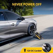 CARSUN Portable Car Air Compressor, Tire Inflator - Automotive Accessories Features Digital Pressure Gauge And LED Work Light 22mm Cylinder 35 Liters Per Minute 12V Cigarette Lighter Adapter No Batteries Required Suitable For Cars/Motorcycles/Bicycles/Basketballs Essential Car Accessory/Gift