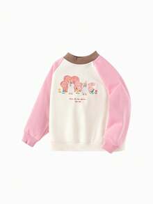 Balabala Mädchen Raglan Ärmel Sweatshirt Kleinkind Herbst Winter weich, süß & stylisch