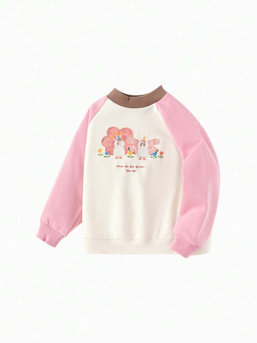 Balabala Mädchen Raglan Ärmel Sweatshirt Kleinkind Herbst Winter weich, süß & stylisch