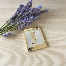 Yves Saint Laurent Lustro Golden Square, luksusowe, duże logo, łatwe w przenoszeniu, do poprawek, do codziennego użytku