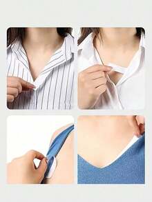Double-Sided Non-Slip Tape Cutter, Concealed Double-Sided Adhesive Tape Women Clothing & Body, High Strength Transparent Tape Collars, Blouses, Dresses - 白色 - 查看 5