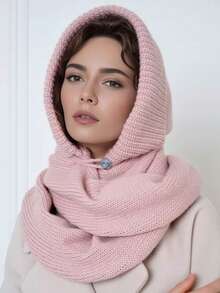 1 szt. Jednokolorowy szalik w stylu ulicznym, ocieplacz na szyję, kominiarka, uniwersalny i modny, idealny na zewnątrz, do pracy, jesień/zimę