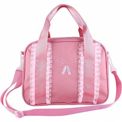 Bolso de Hombro de Ballet, Mochila, Bolso de Hombro Rosa, Bolso de Baile de Ballet para Niñas, Bolso de Mano para Niños, Bolso Deportivo con Cremallera de unHombro